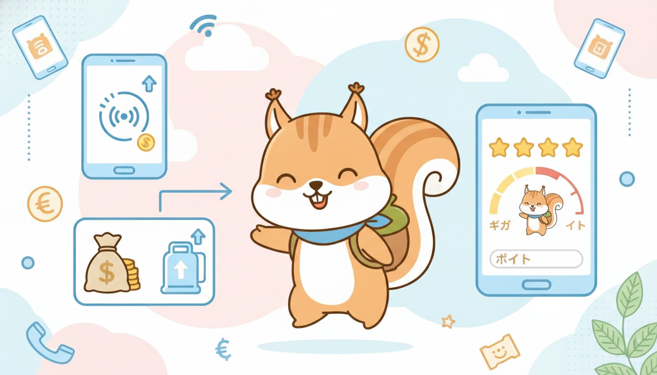りすくんが正直レビュー!タウンWiFiでギガもポイントも自動ゲット!